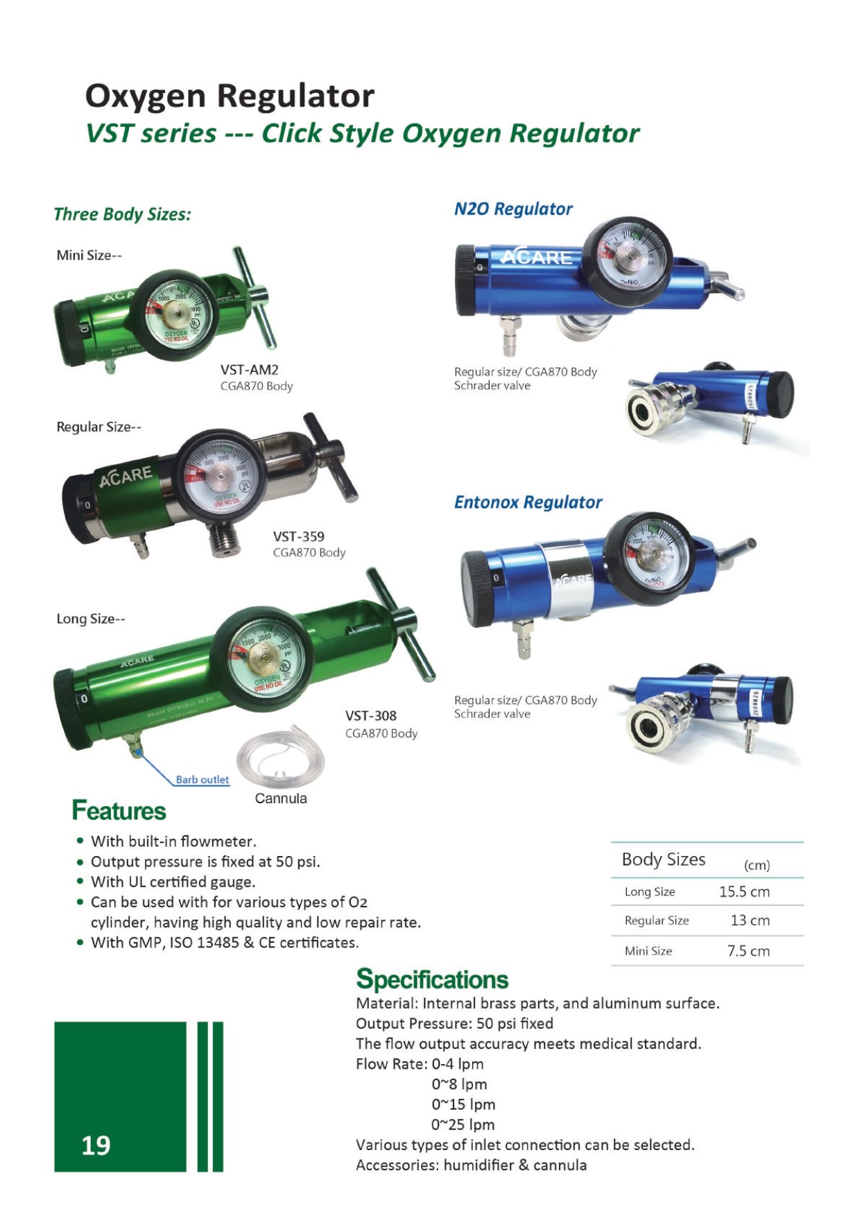 Medical Flowmeter Slim & Dial Type