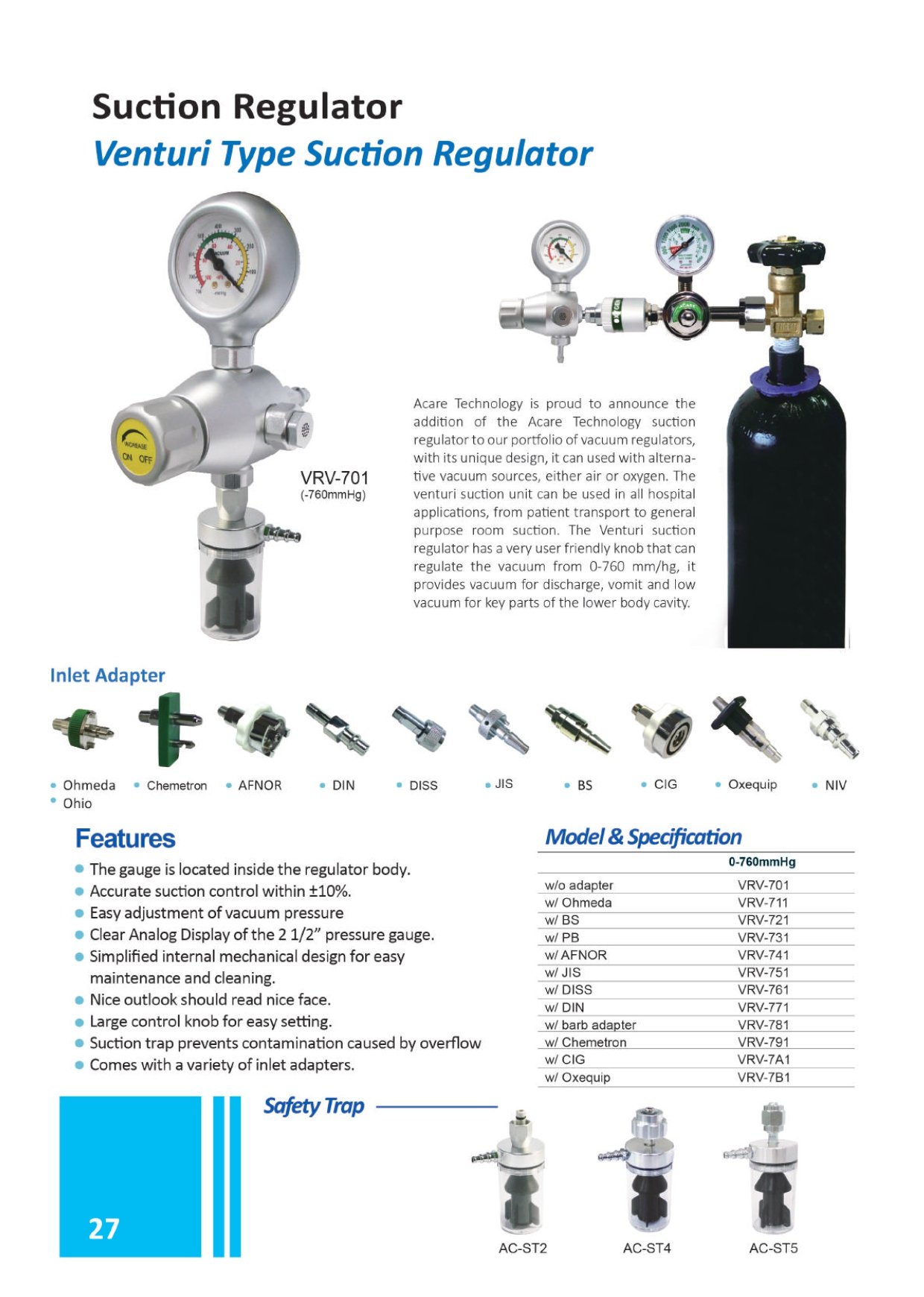 Medical Gas Adapters & Coupling - ACARE