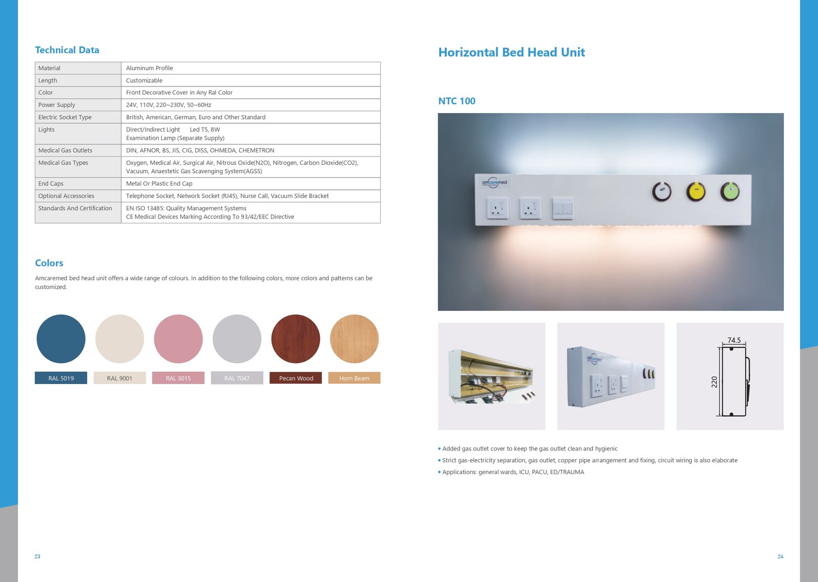Medical Gas Outlet - AmcareMed Multi Standard