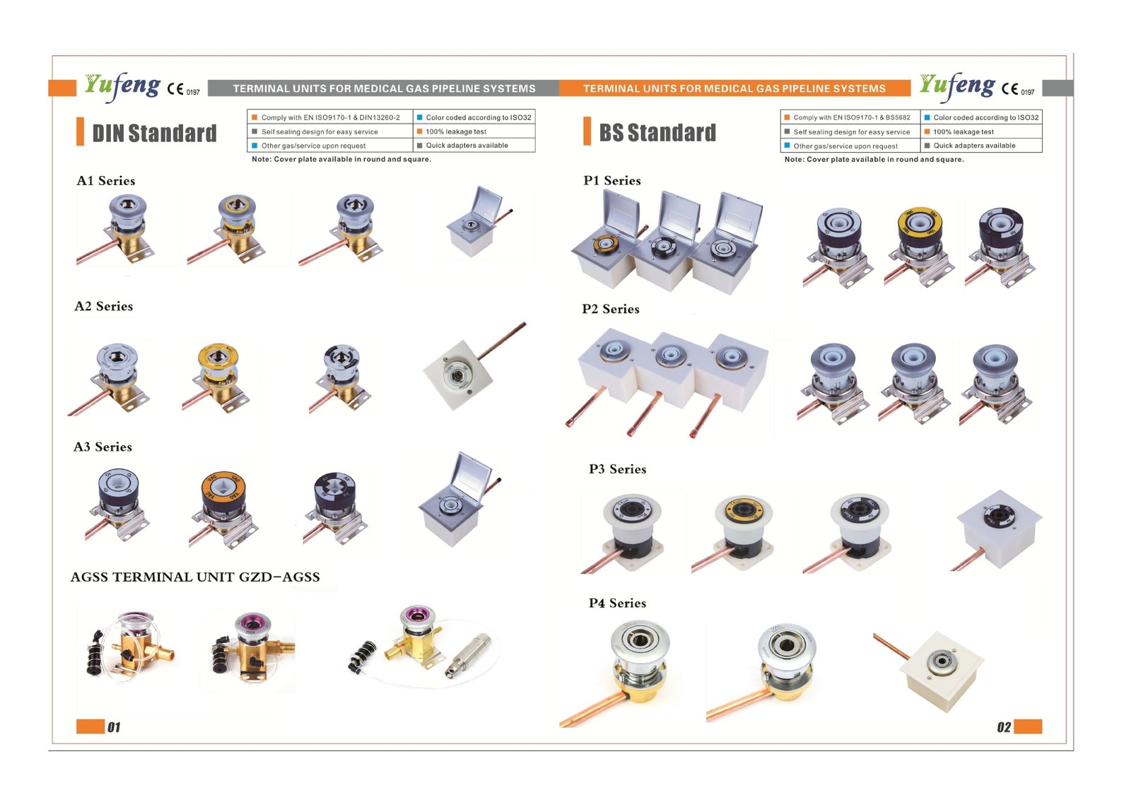 Terminal Units for Medical Gas Pipeline - Yufeng
